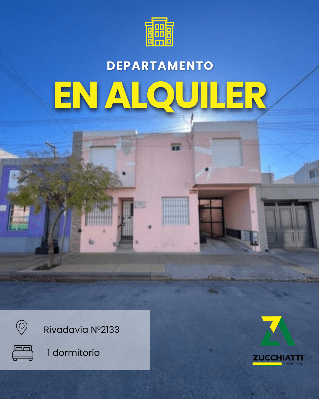 Alquiler depto 1 dormitorio San Vicente