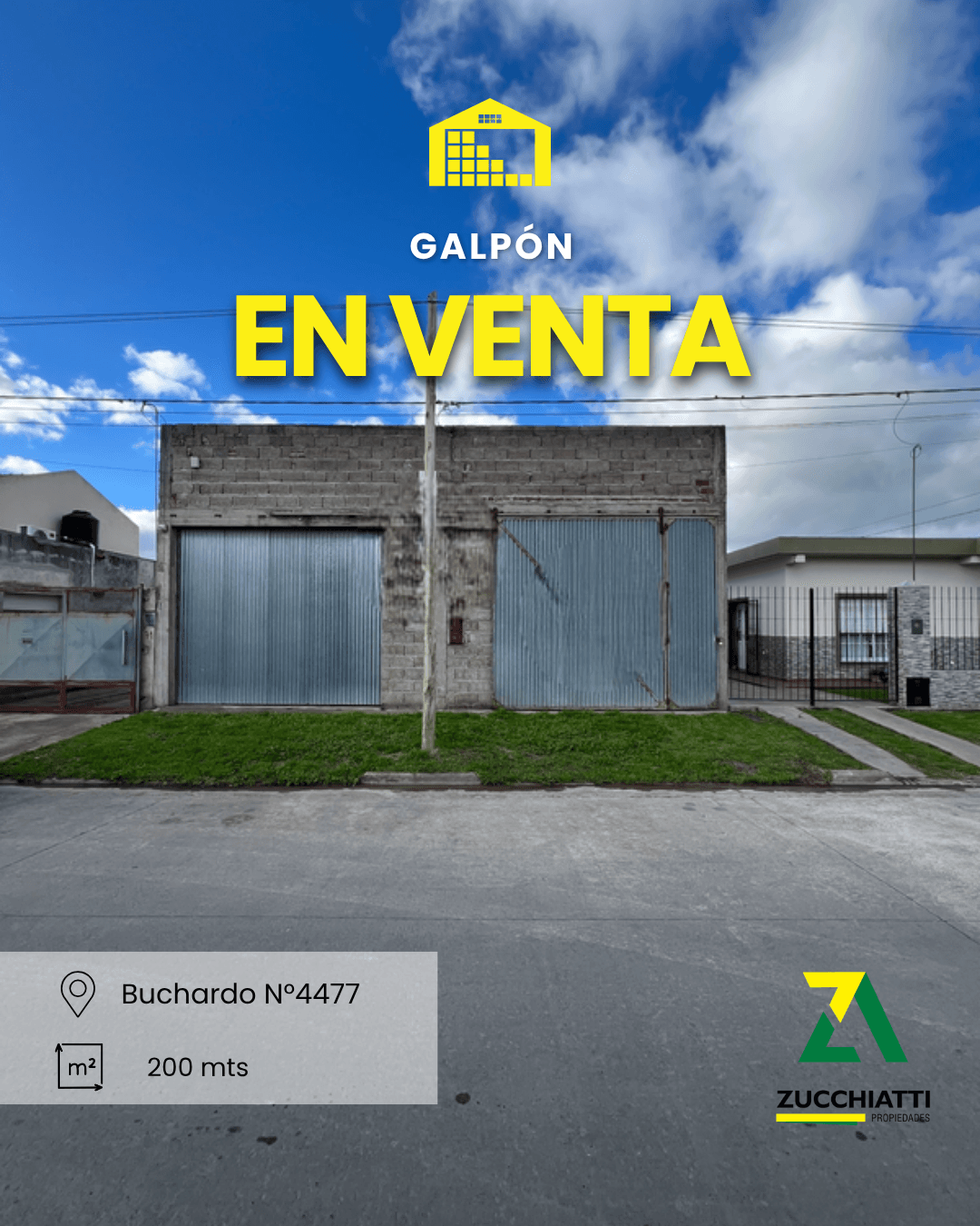 Venta galpón 200 mts2