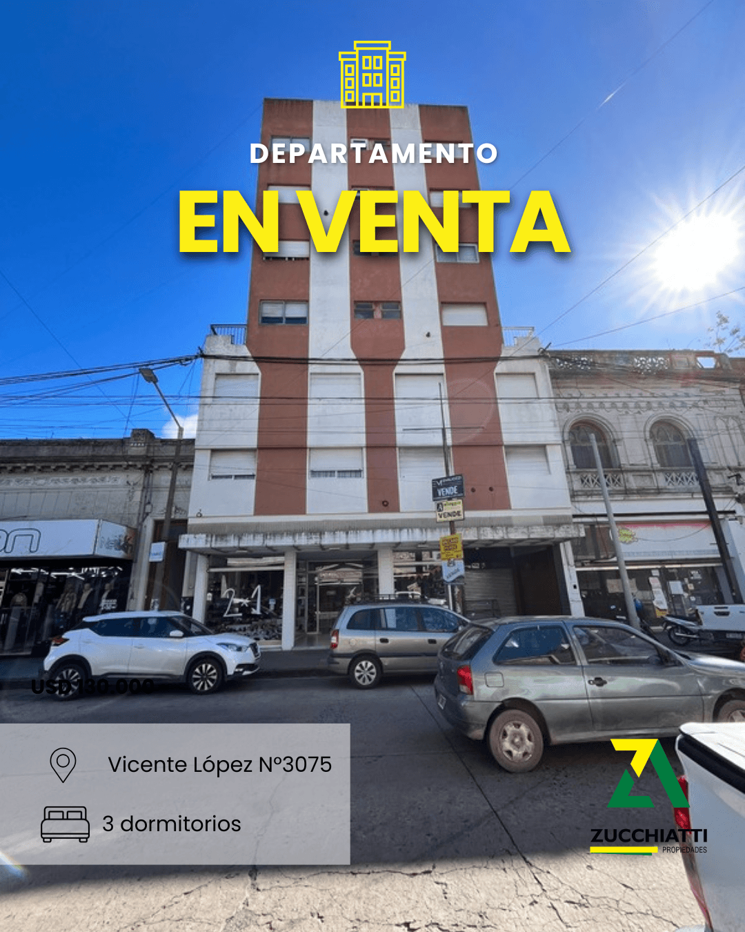 Venta depto 3 dormitorios microcentro