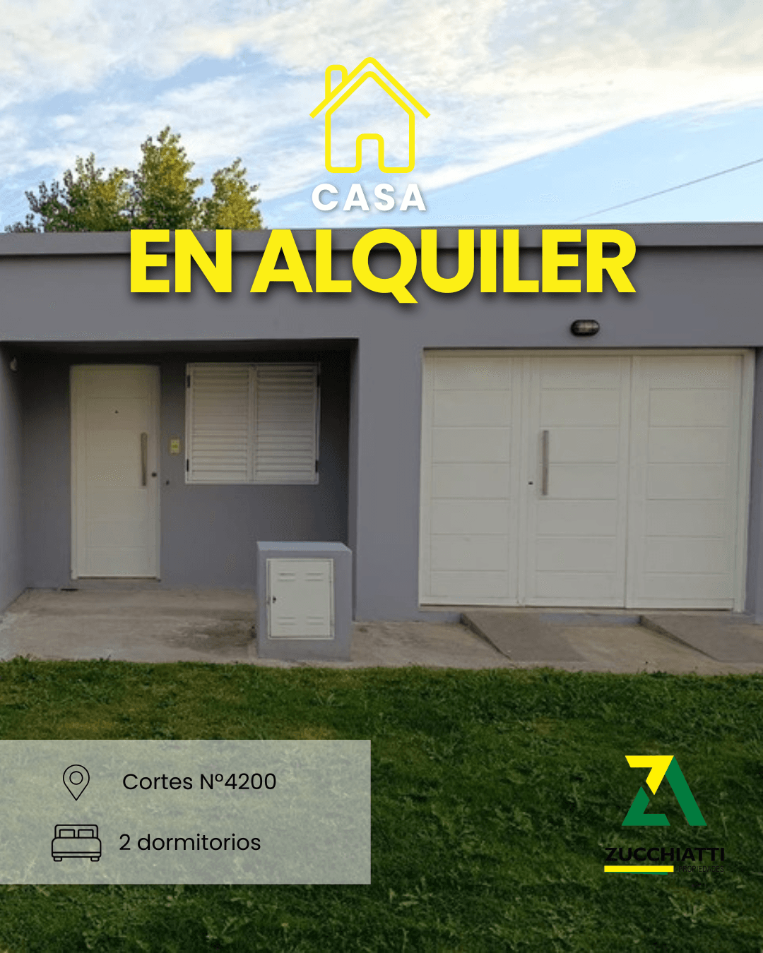 Alquiler casa dos dormitorios 