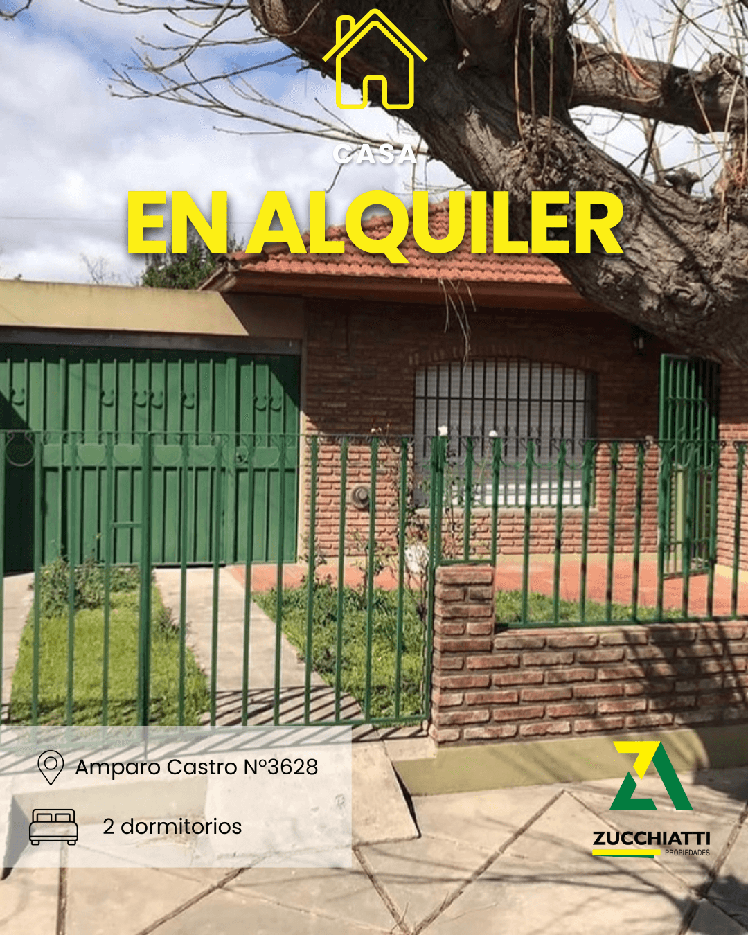 Alquiler casa de dos dormitorios