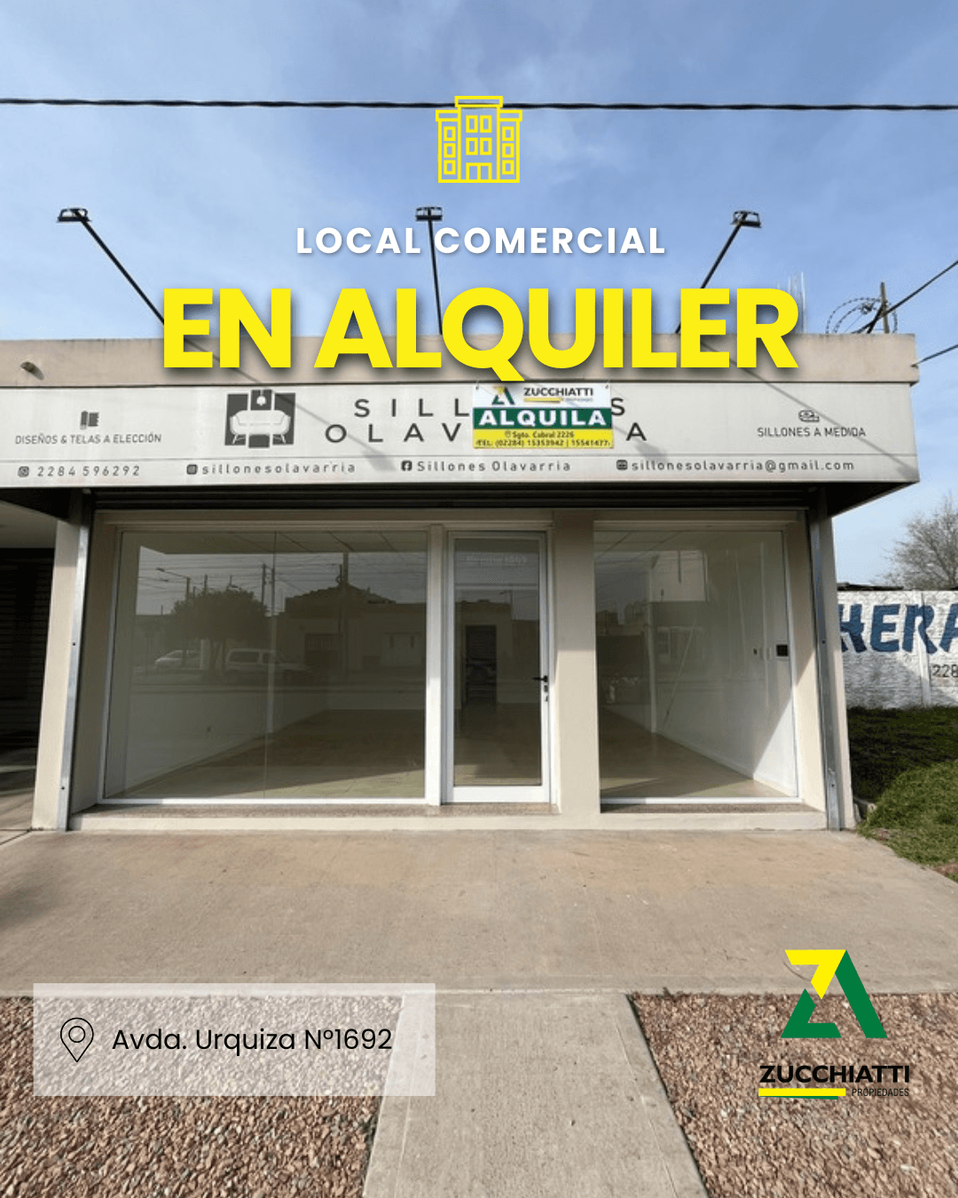 Alquiler local sobre avenida