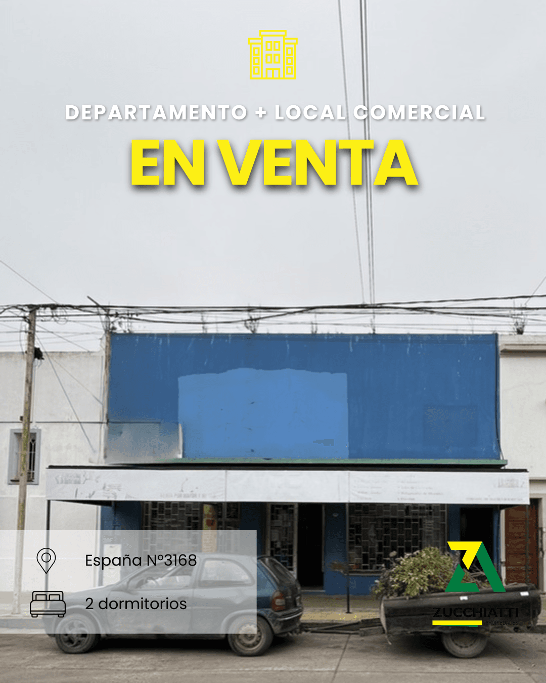 Venta departamento + local comercial